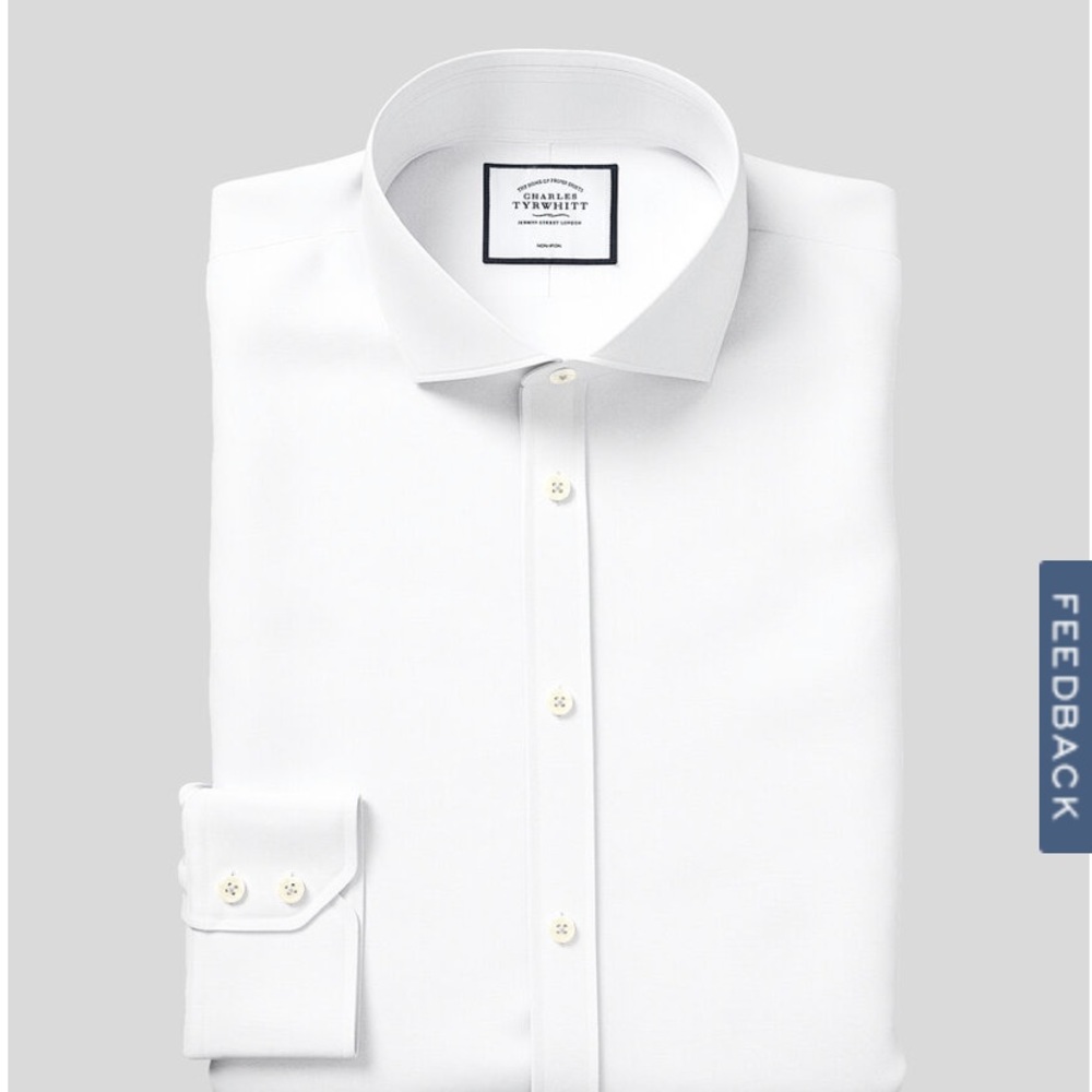 Men’s Charles Tyrwhitt white dress shirt.